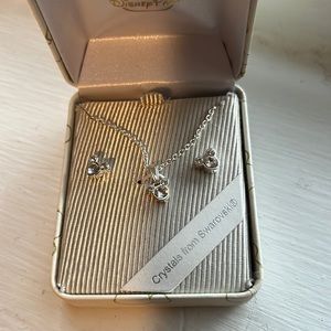 Mickey Mouse earrings and necklace set